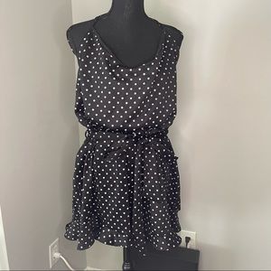 Boohoo Plus Spaghetti Strap Polka Dot Romper. US Size 24z NWT
